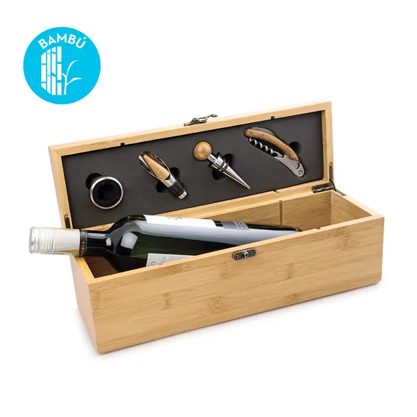 Caja de Bambú para una Botella