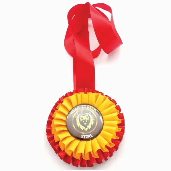 Botón Redondo con cinta tipo premiación medalla