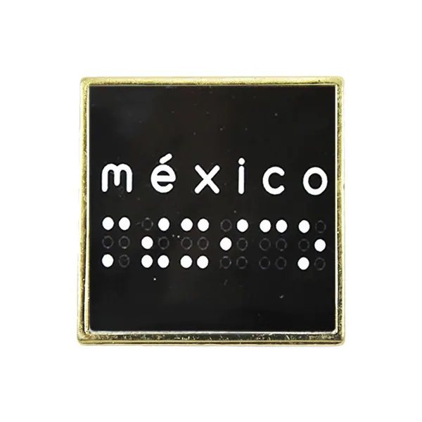 Pin de Solapa Cuadrado 25mm Dorado