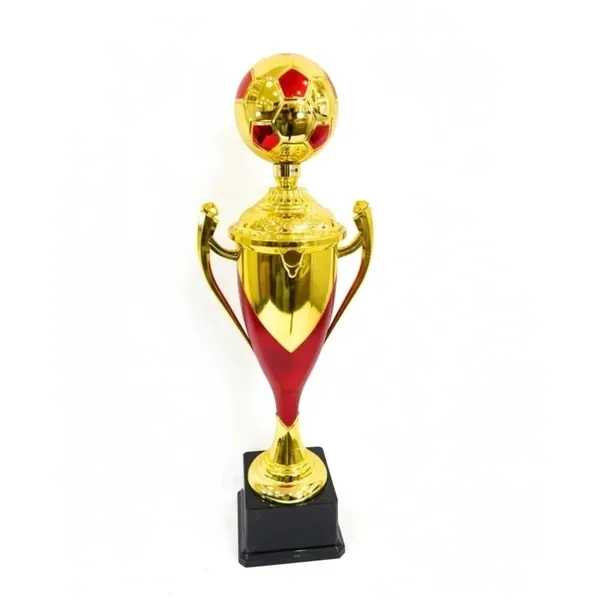 Trofeo balón futbol dorado 46cm