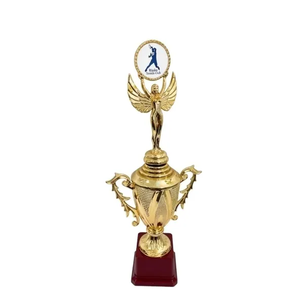 Trofeo Bronce con figura 37cm ángel o futbol