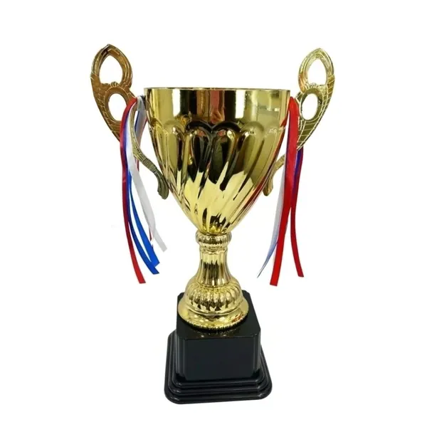 Trofeo copa champions metálica dorada 33cm
