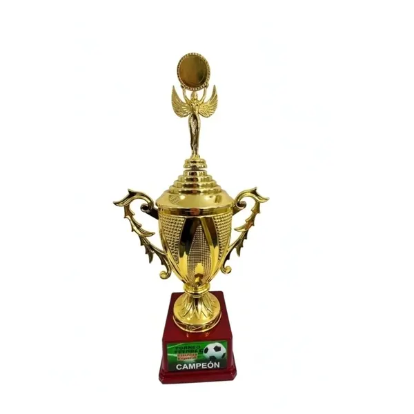Trofeo de Fútbol Dorado con figura 35cm