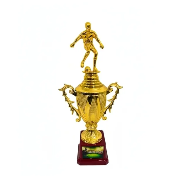 Trofeo de Fútbol Dorado con figura 50cm