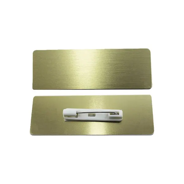 Identificador Aluminio Acrílico Gancho Gold
