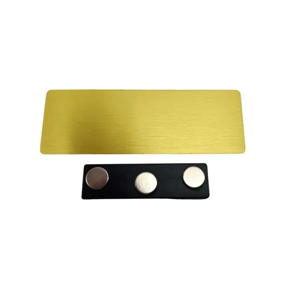 Identificador Aluminio Acrílico Magneto Gold