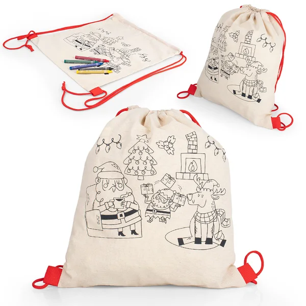 Bolsa para colorear Santa personalizado