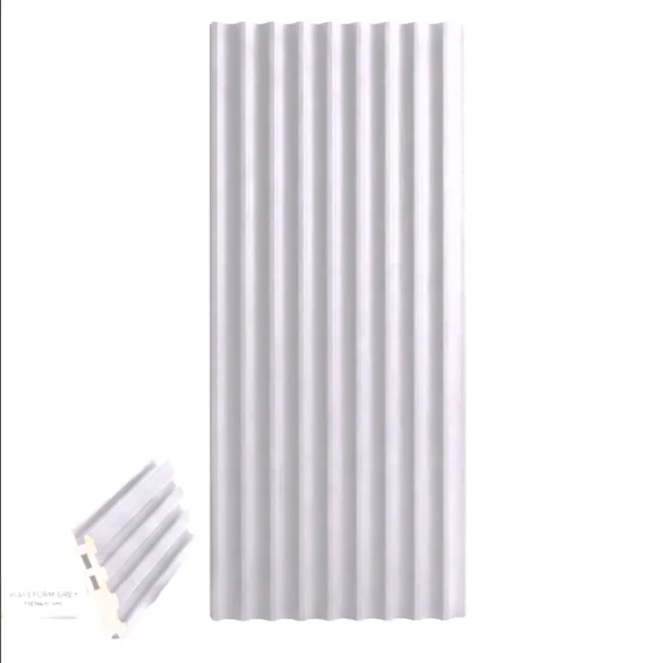 Panel Pared WPC Ondas Blanco personalizado