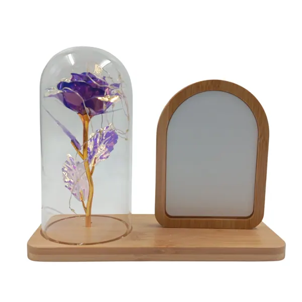 LAMPARA FLOR MORADA
