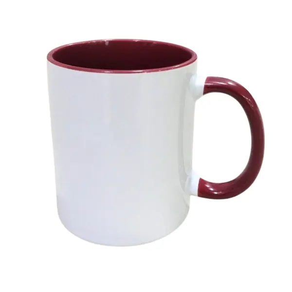 MUG BLANCO COLOR INTERNO ROJO OSCURO 11 OZ