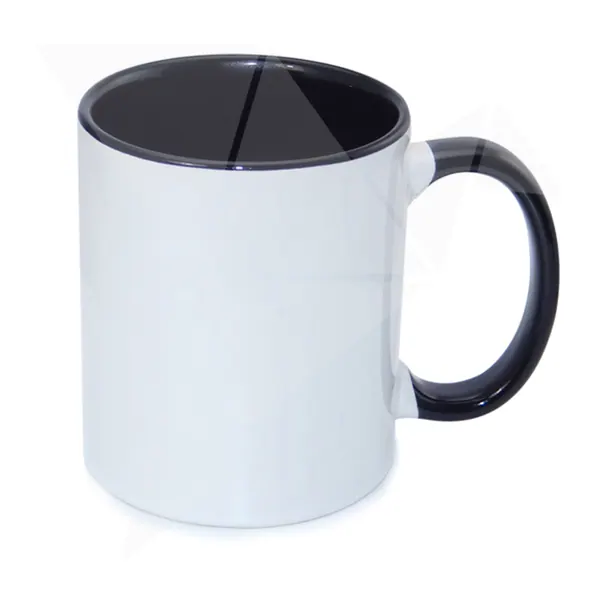 Mug Color Interno Y Oreja Negro 11 Oz