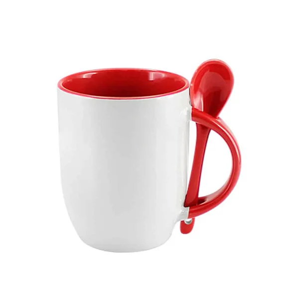 Mug Cuchara Rojo 12 Onzas personalizado