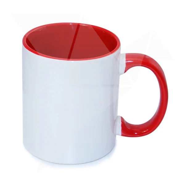 Mug Color Interno 11 Onzas Rojo personalizado