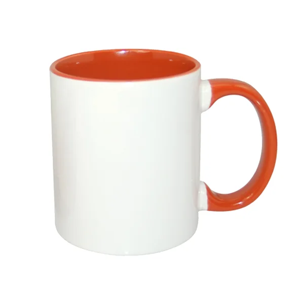 Mug Color Interno 11 Onzas Naranja personalizado