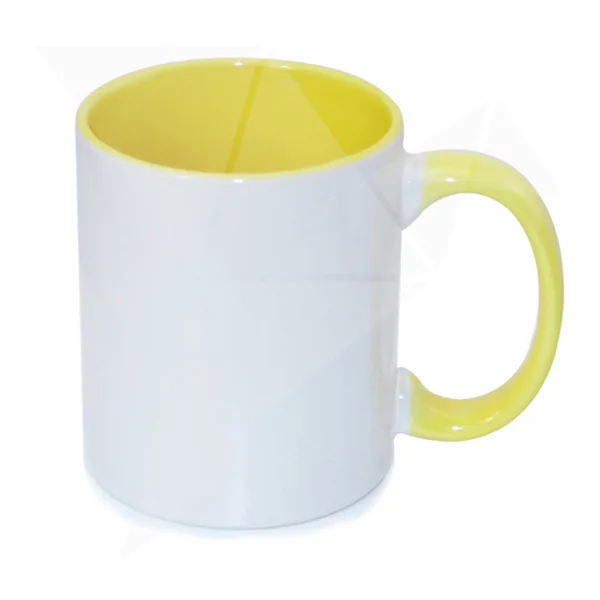 Mug Color Interno 11 Onzas Amarillo personalizado