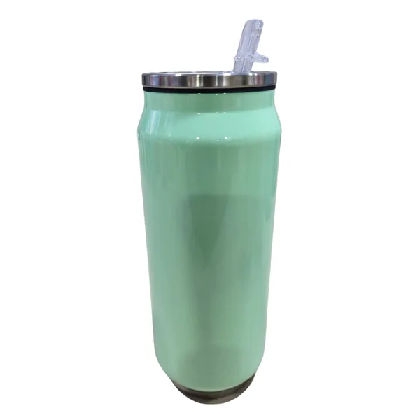 Termo Lata 500ml Con Pitillo Verde Sy-500cbc-2